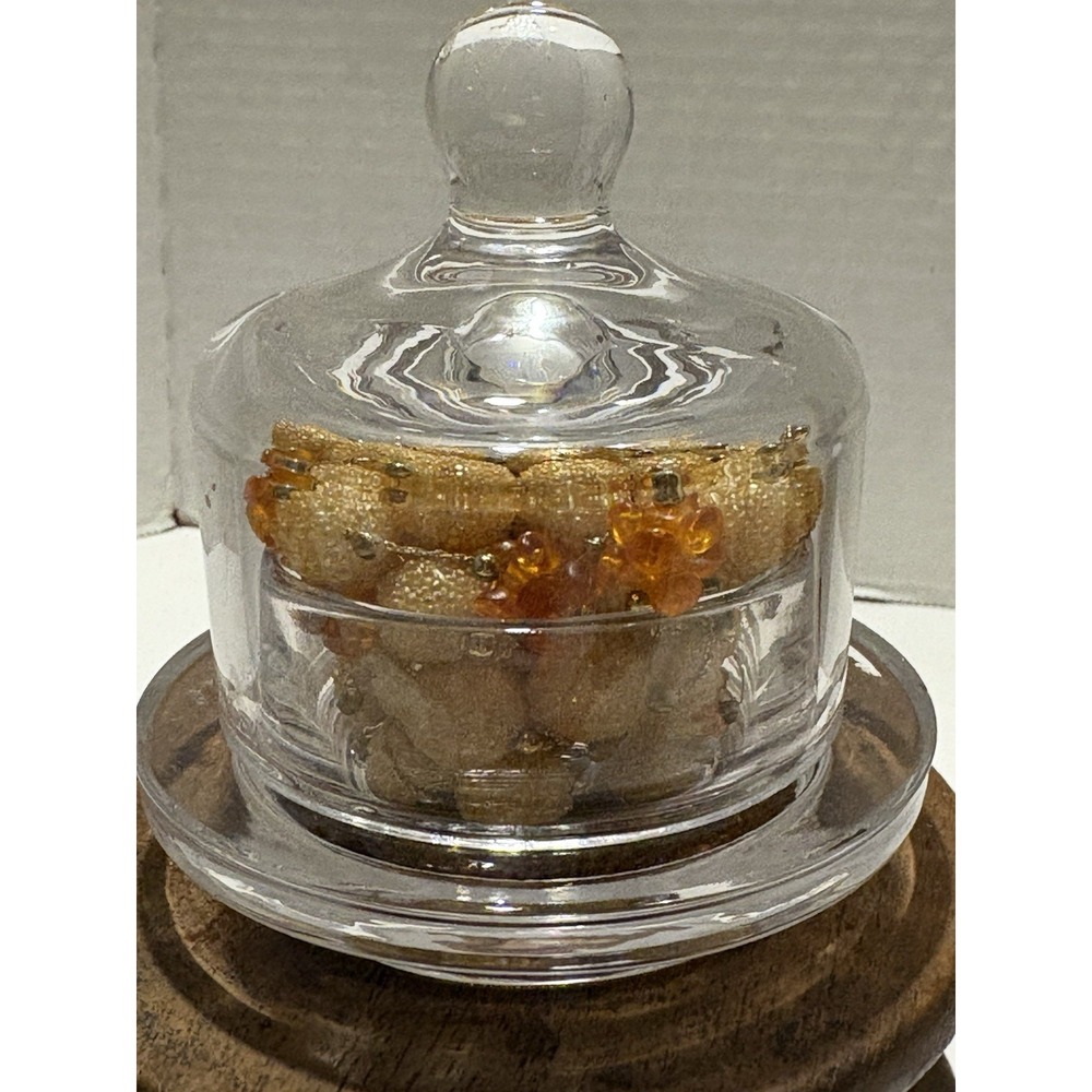 Small Butter Bell Dish European Style Clear Glass Crack. See‎ Photo - Picture 7 of 7
